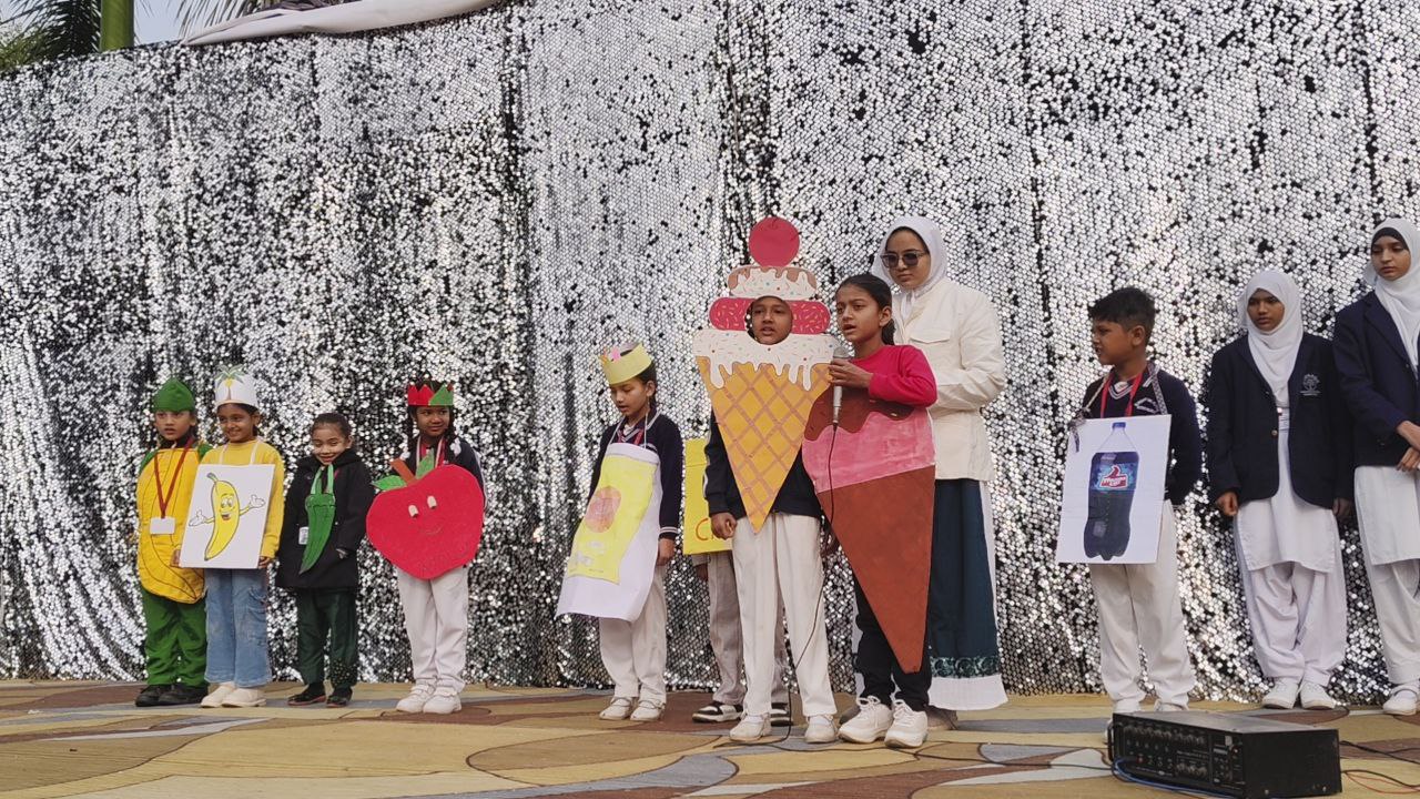 Children performing on Annual Day stage